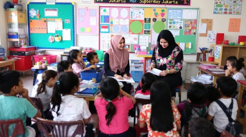 Kelas aktif dengan siswa dan guru di Ponpes Nahdlatul Wathan.